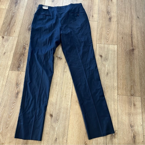 Barkley Tuxedo Men’s Navy Blue 100% Worsted Wool Dress Pants Size 43R 37W NWT - Picture 7 of 7